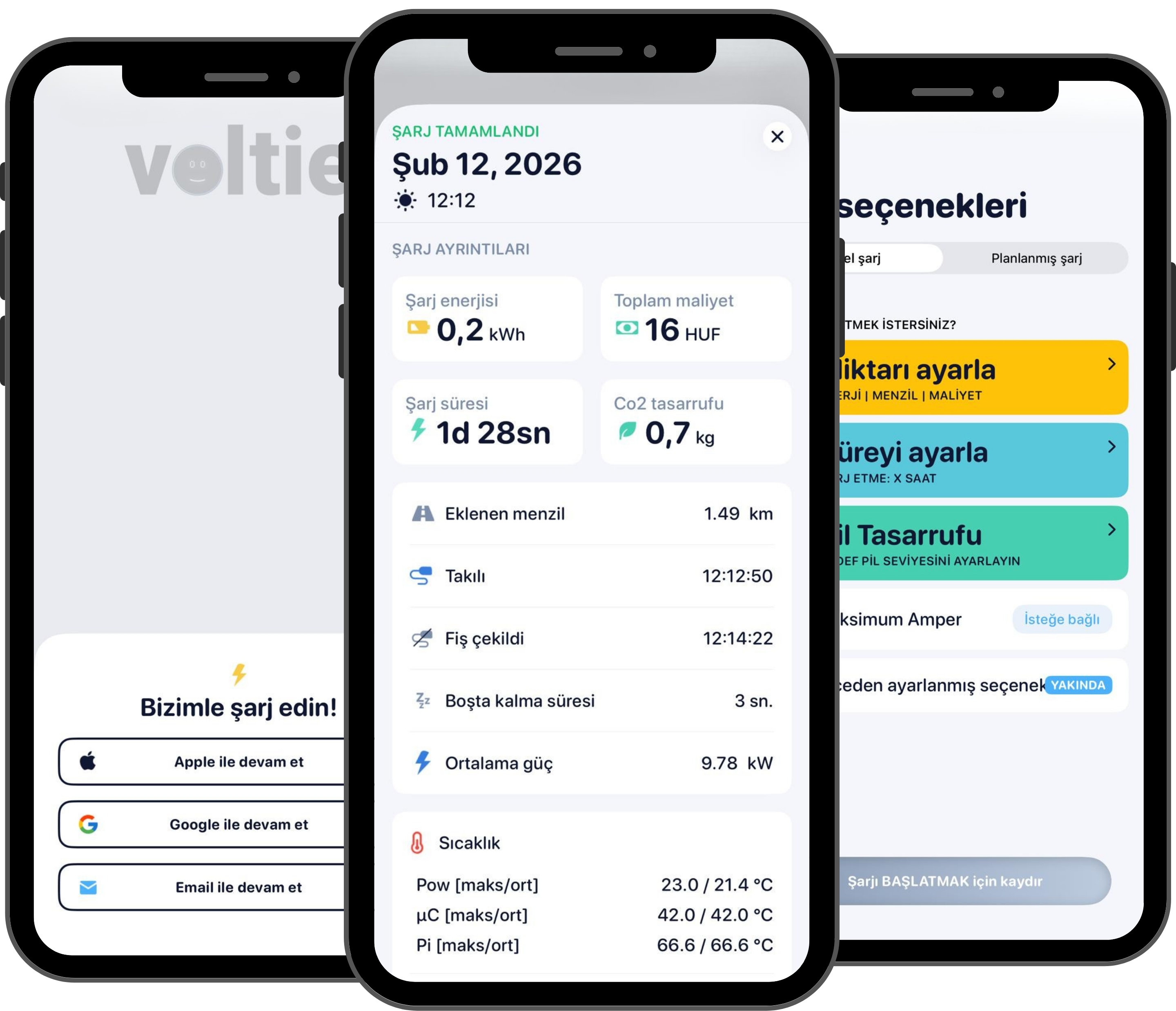 Voltie mobil uygulama ekran görüntüsü